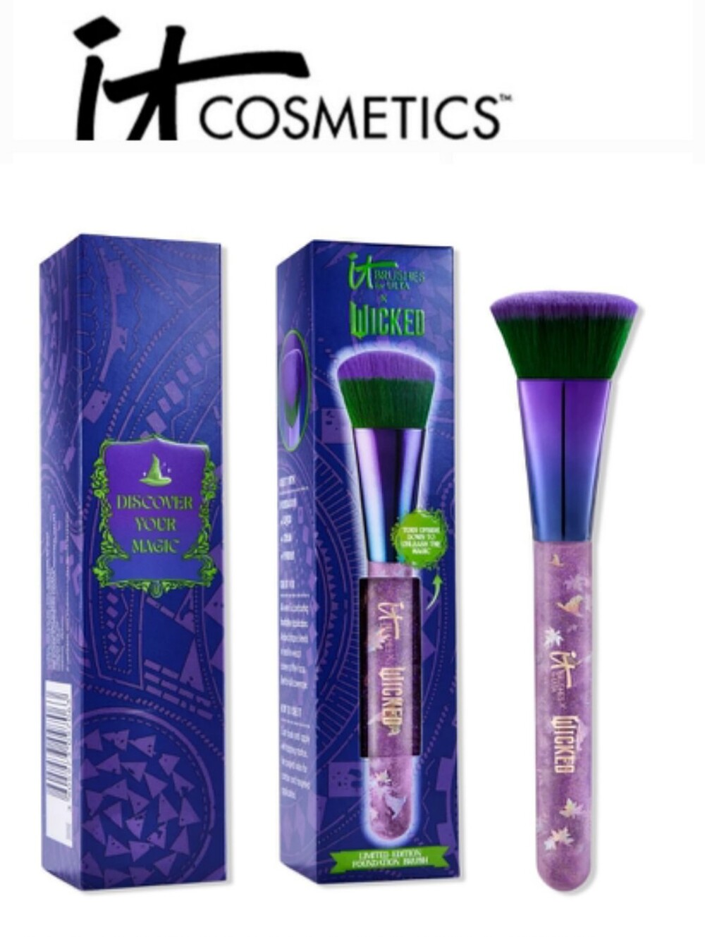 It Cosmetics X Wicked Limited Edition Elphaba Foundation Brush